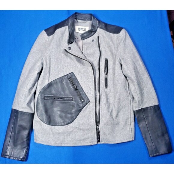 MTWTFSS Weekday Women Nikita Mix Jacket Biker Size XS NEW NWOT - Picture 1 of 16